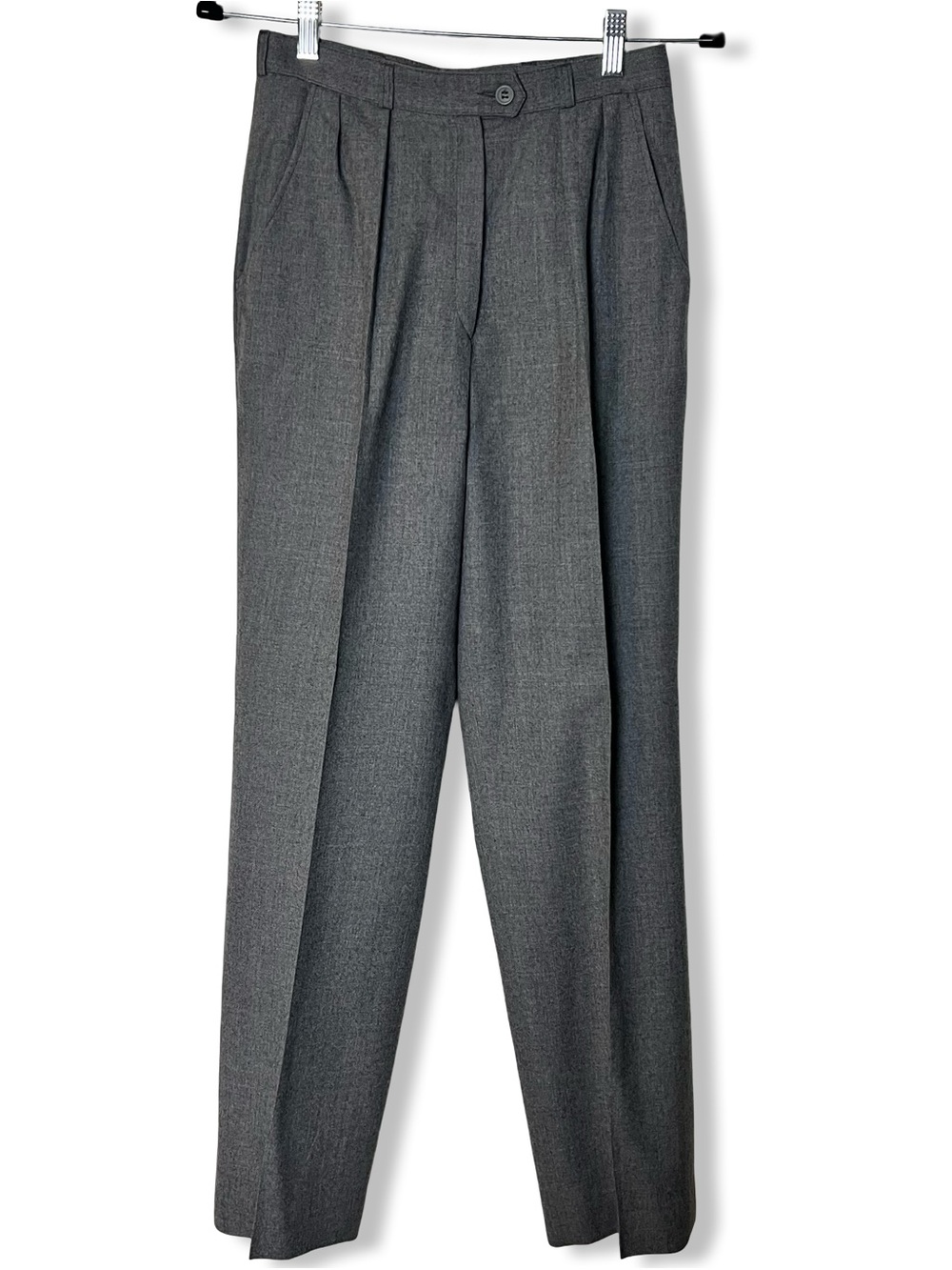 Giorgio Sant’Angelo Vintage Gray Wool Pleated Trousers Lined Sz 6